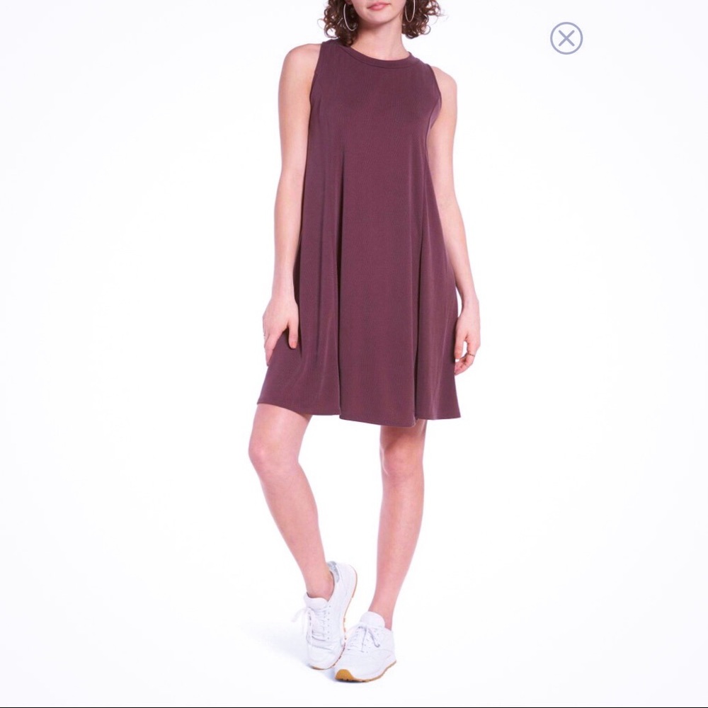 Nordstrom BP. Open Back Swing Dress- Burgundy, XXS